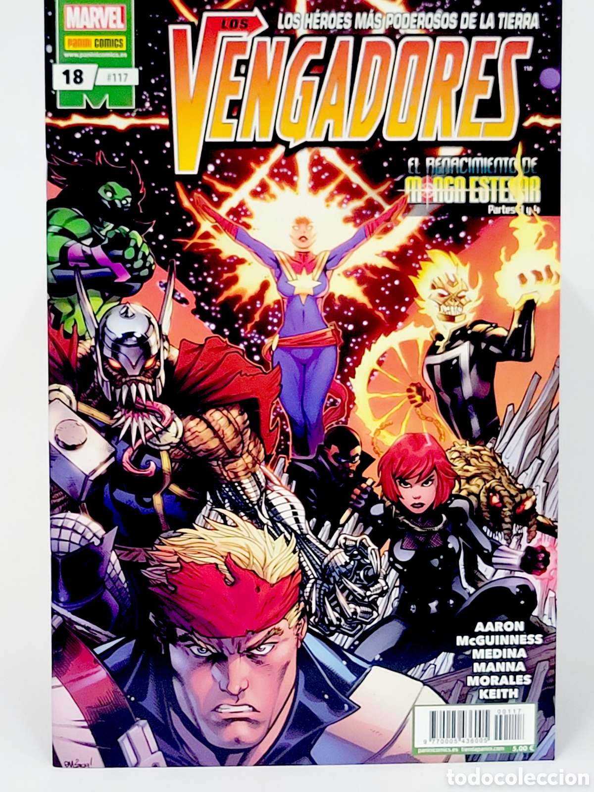 C&oacute;mics: C&Oacute;MIC LOS VENGADORES 117 PANINI MARVEL GRAPA DE KIOSCO