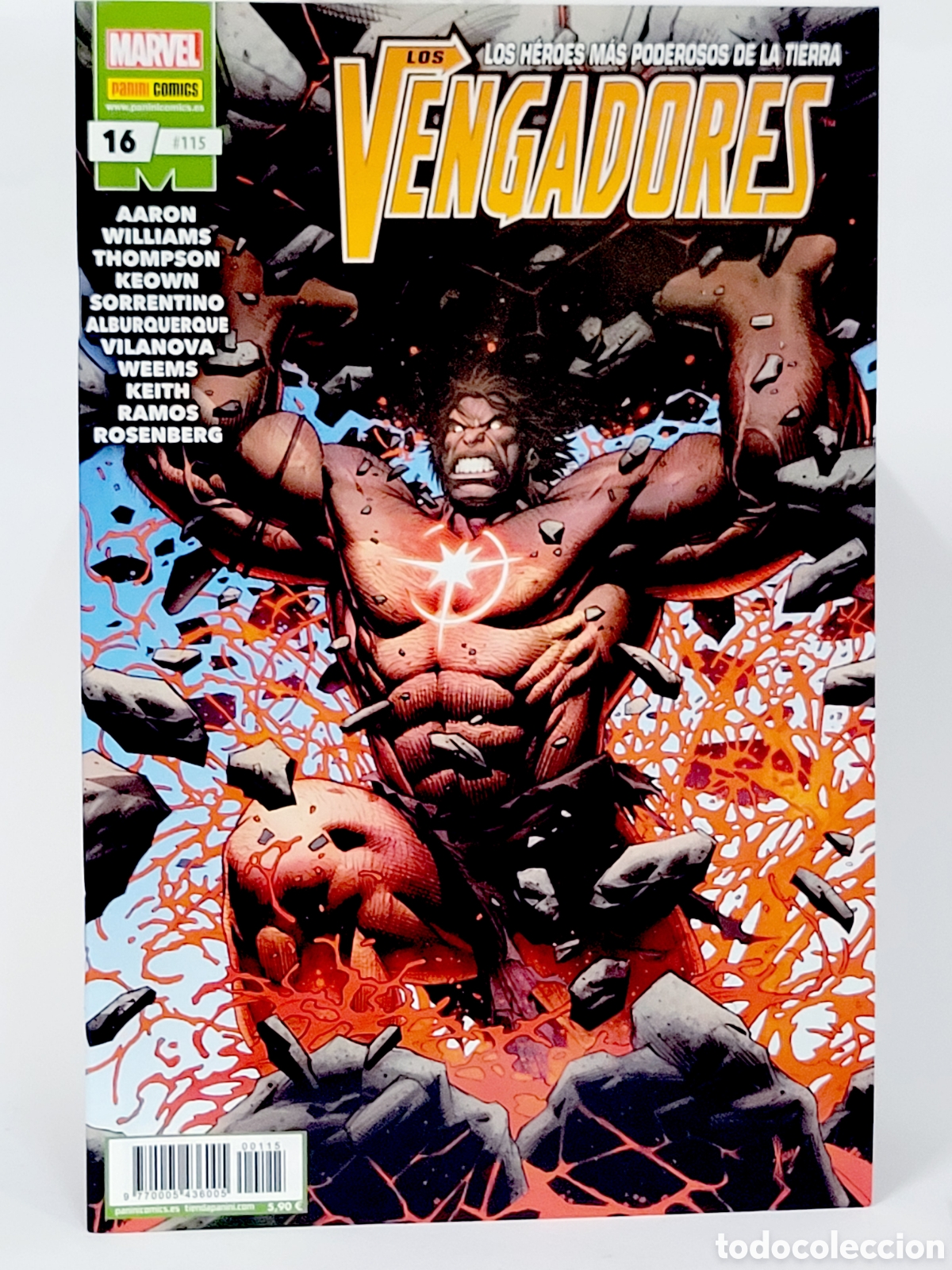 C&oacute;mics: C&Oacute;MIC LOS VENGADORES 115 PANINI MARVEL GRAPA DE KIOSCO - Foto 1