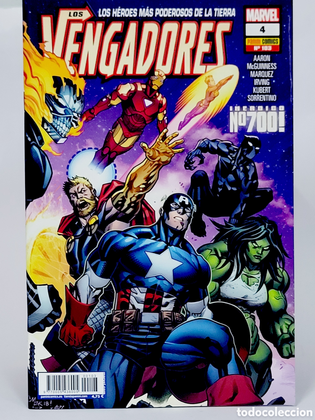 C&oacute;mics: C&Oacute;MIC LOS VENGADORES 103 PANINI MARVEL GRAPA DE KIOSCO - Foto 1