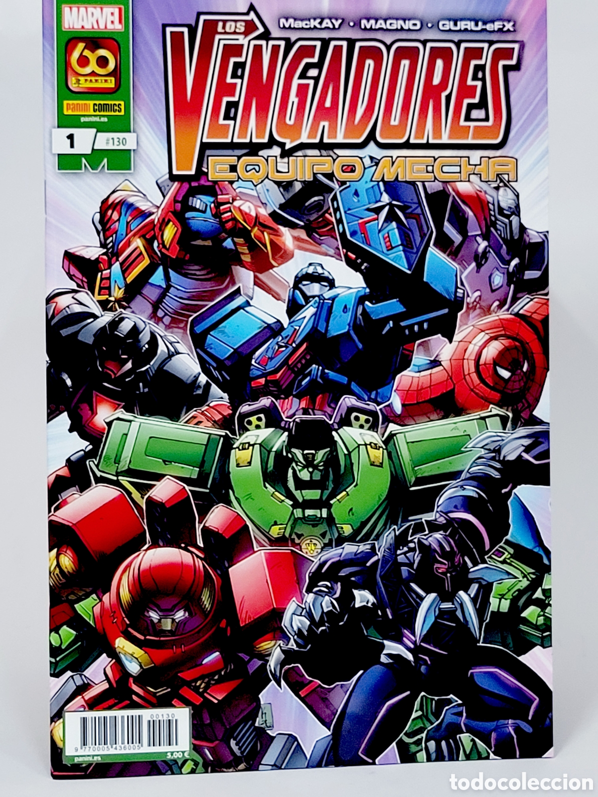 C&oacute;mics: C&Oacute;MIC LOS VENGADORES MECHA 130 PANINI MARVEL GRAPA DE KIOSCO - Foto 1