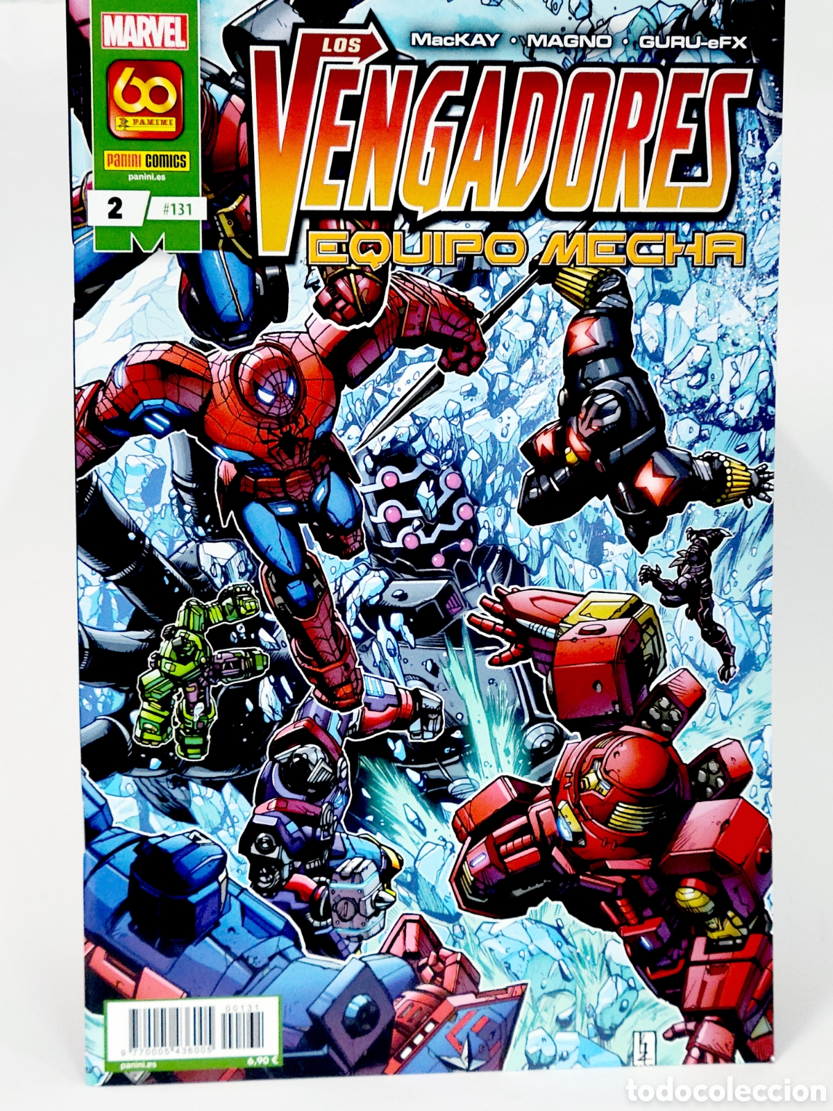 C&oacute;mics: C&Oacute;MIC LOS VENGADORES EQUIPO MECHA 131 PANINI MARVEL GRAPA DE KIOSCO