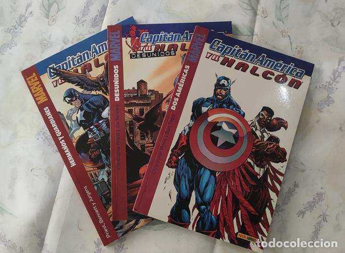C&oacute;mics: Capit&aacute;n Am&eacute;rica y el Halc&oacute;n 1-3. Tomos de Panini. Christopher Priest, Bart Sears y Joe Bennet