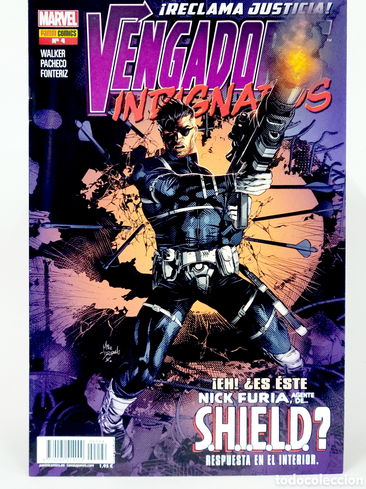 C&oacute;mics: C&Oacute;MIC VENGADORES INDIGNADOS 4 PANINI MARVEL GRAPA DE KIOSCO - Foto 1