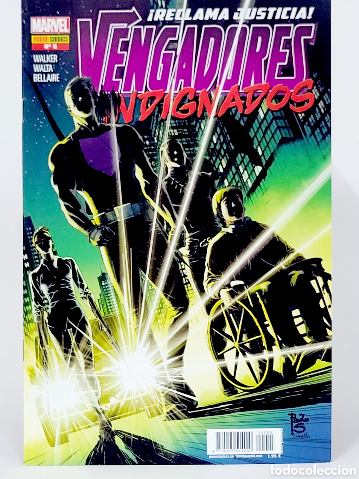 C&oacute;mics: C&Oacute;MIC VENGADORES INDIGNADOS 5 PANINI MARVEL GRAPA DE KIOSCO - Foto 1
