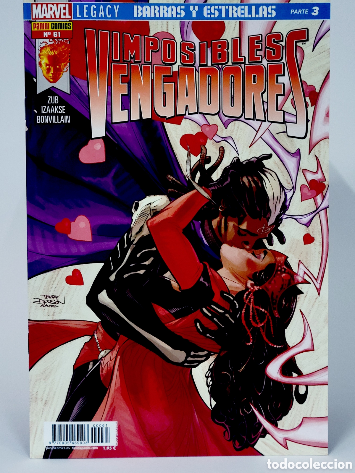 C&oacute;mics: C&Oacute;MIC IMPOSIBLES VENGADORES 61 LEGACY BARRAS Y ESTRELLAS PANINI MARVEL GRAPA DE KIOSCO