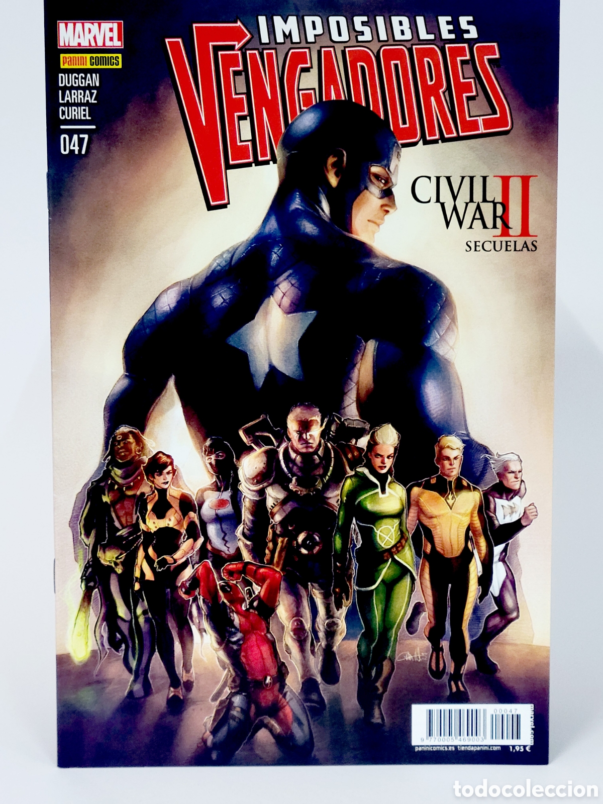 C&oacute;mics: C&Oacute;MIC IMPOSIBLES VENGADORES 47 CIVIL WAR II PANINI MARVEL GRAPA DE KIOSCO