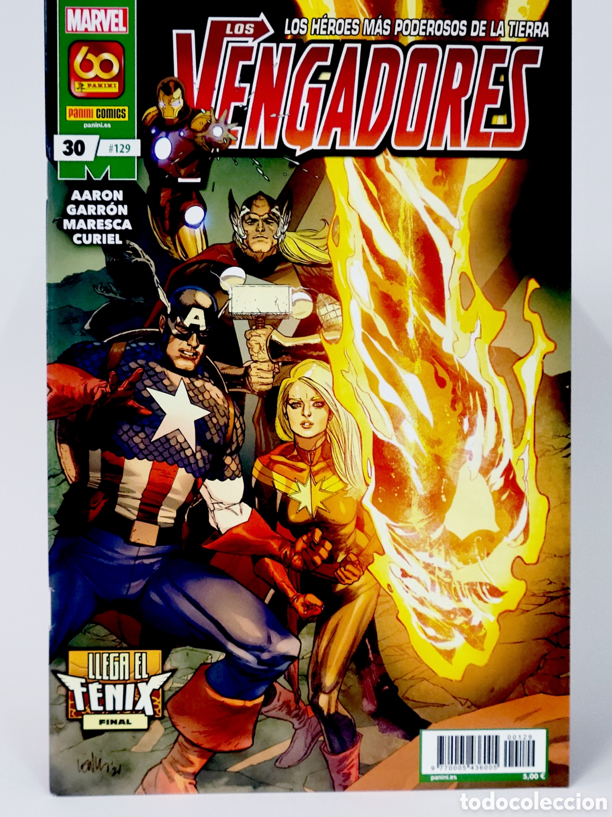 C&oacute;mics: C&Oacute;MIC LOS VENGADORES 129 LLEGADA F&Eacute;NIX FINAL PANINI MARVEL GRAPA DE KIOSCO - Foto 1