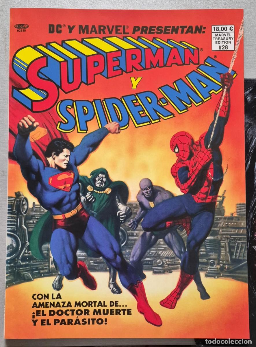 C&oacute;mics: SUPERMAN Y SPIDERMAN : EL DOCTOR MUERTE Y EL PARASITO / DC Y MARVEL - PANINI