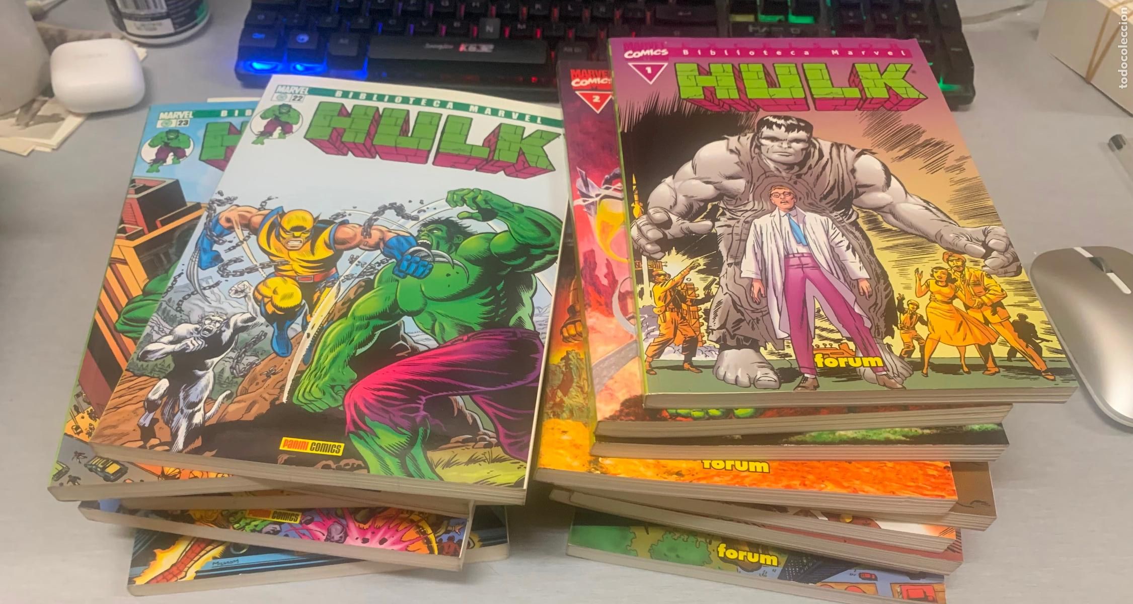 C&oacute;mics: BIBLIOTECA MARVEL HULK / LOTE CON 17 N&Uacute;MEROS / MARVEL - FORUM - PANINI