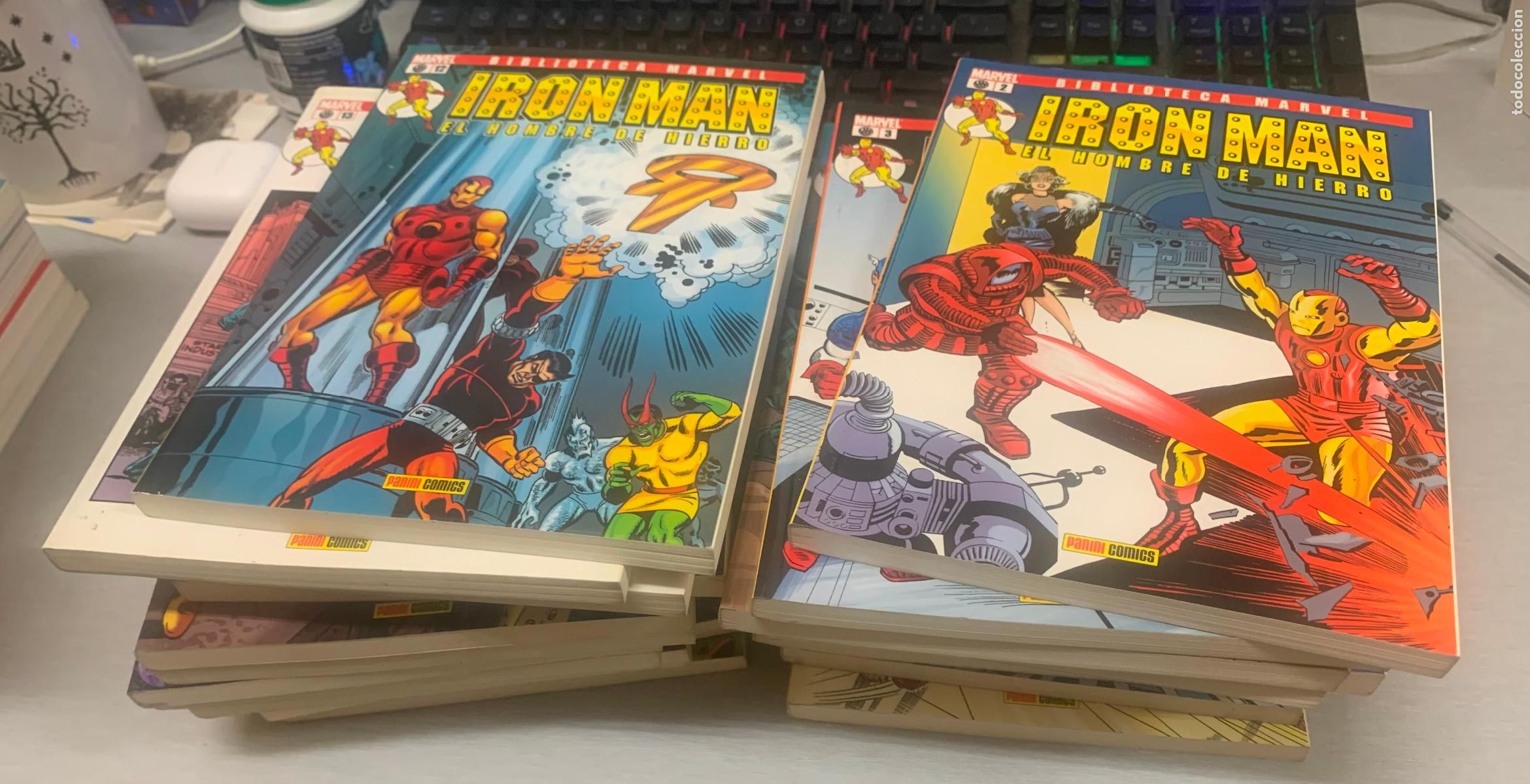 C&oacute;mics: BIBLIOTECA MARVEL IRON MAN / LOTE CON 21 N&Uacute;MEROS (DE UN TOTAL DE 28) / MARVEL - PANINI