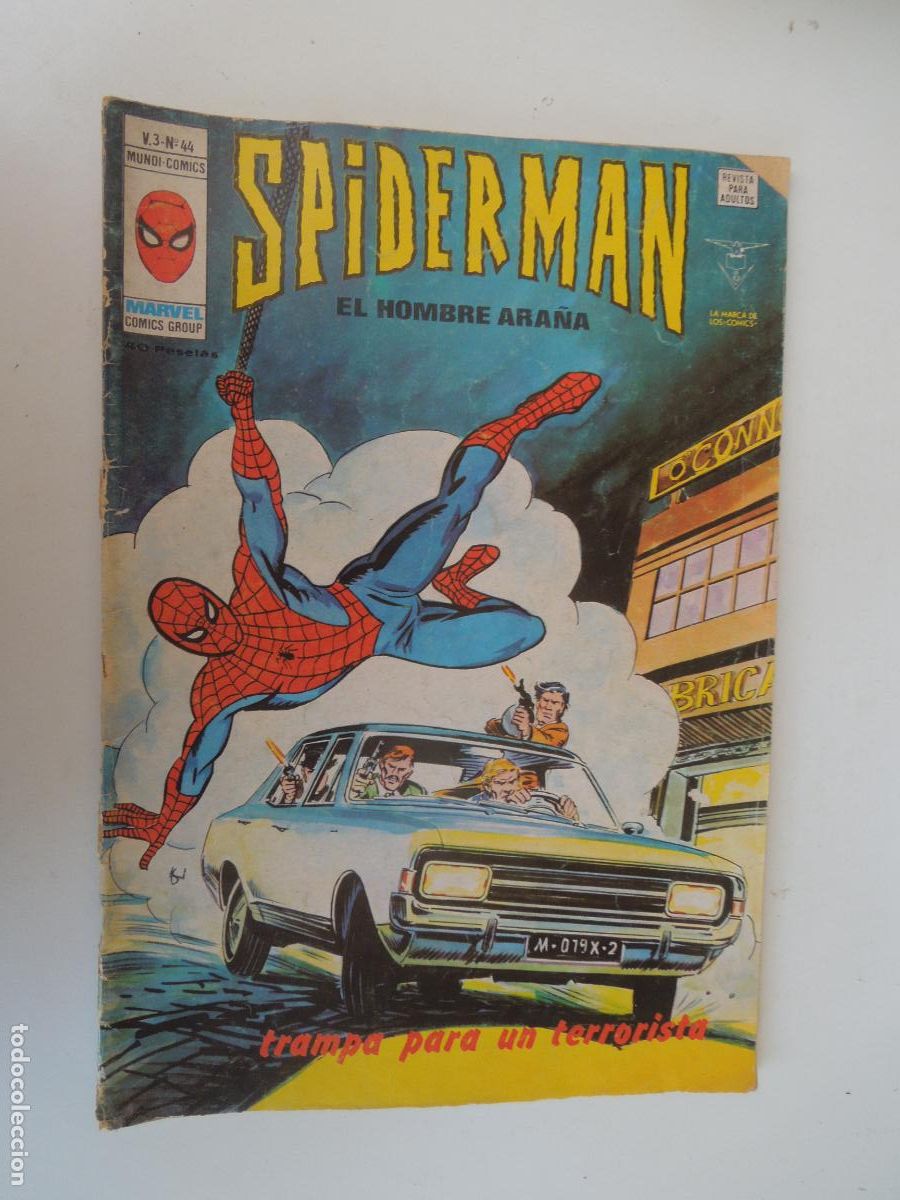C&oacute;mics: SPIDERMAN - EL HOMBRE ARA&Ntilde;A - TRAMPA PARA UN TERRORISTA N&ordm; 44- MARVEL COMIC MUNDI 1974