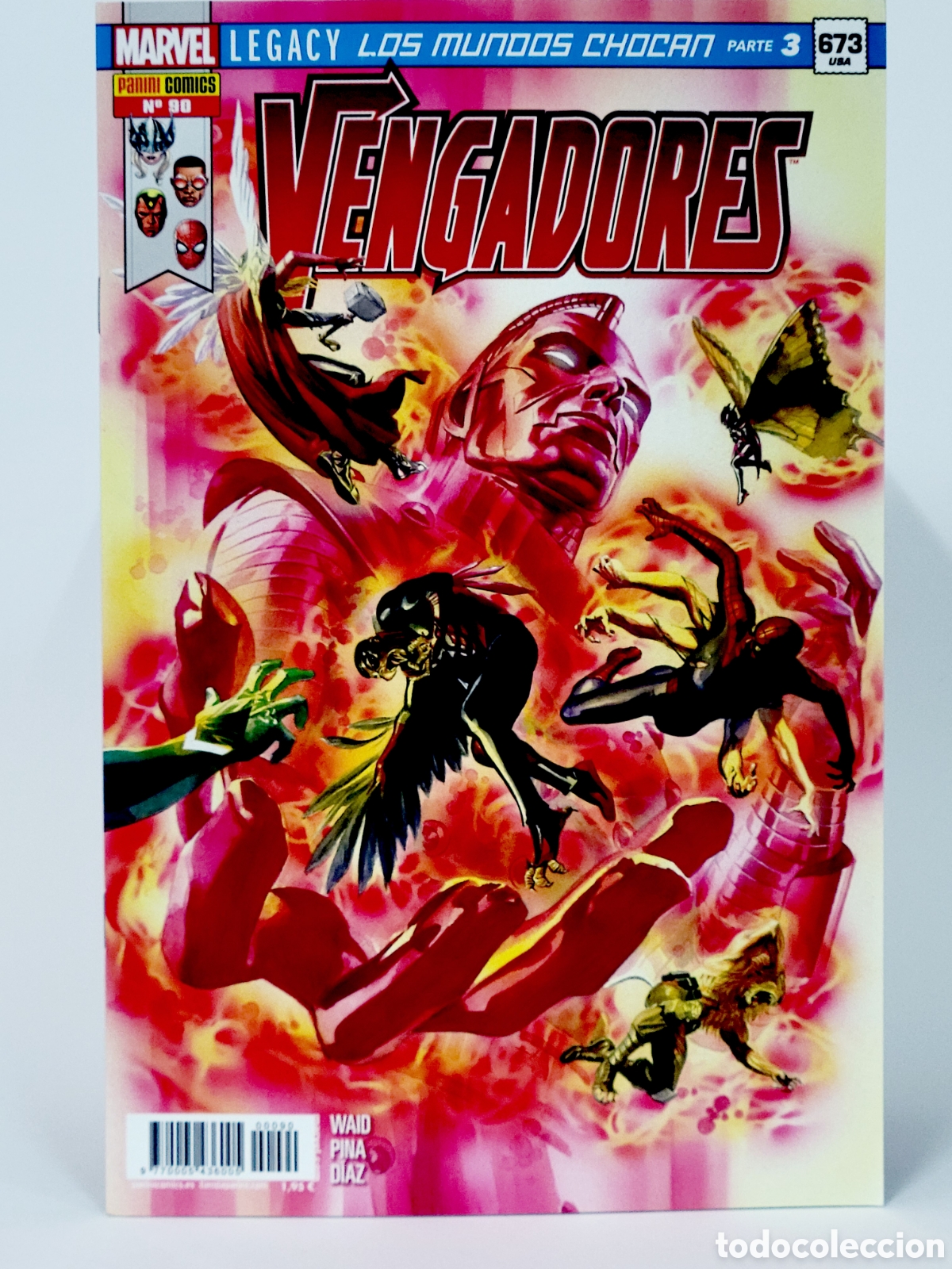 C&oacute;mics: C&Oacute;MIC VENGADORES 90 LEGACY LOS MUNDOS CHOCAN PANINI MARVEL GRAPA DE KIOSCO