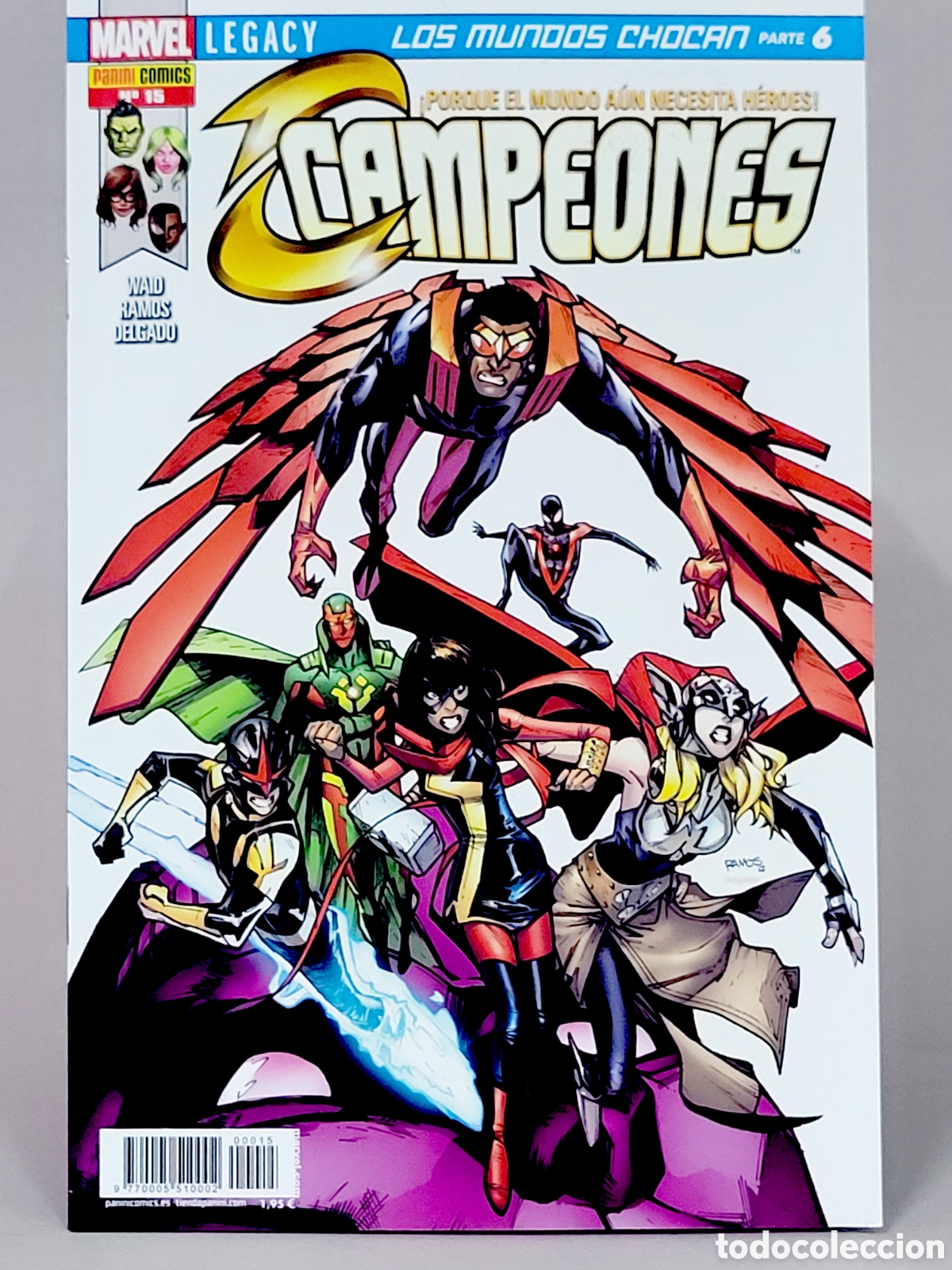 C&oacute;mics: C&Oacute;MIC CAMPEONES 15 LEGACY LOS MUNDOS CHOCAN PANINI MARVEL GRAPA DE KIOSCO