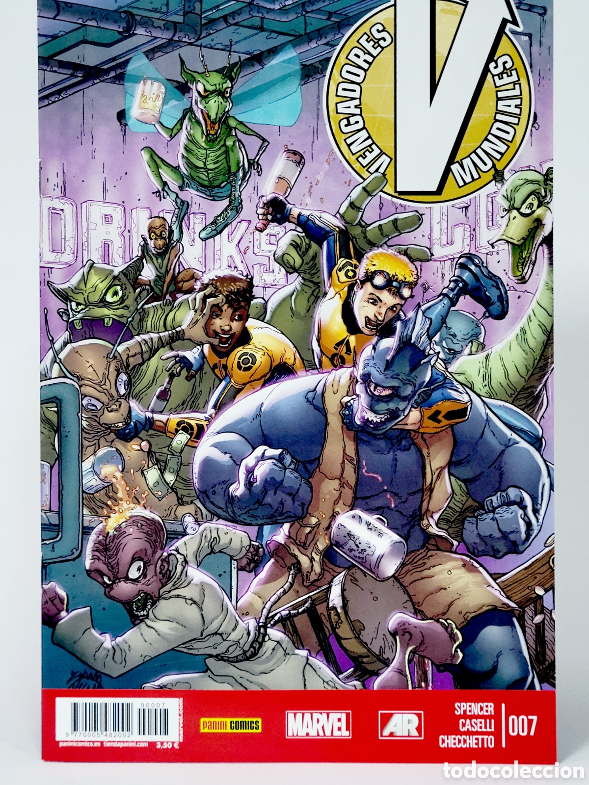 C&oacute;mics: C&Oacute;MIC VENGADORES MUNDIALES 7 PANINI MARVEL GRAPA DE KIOSCO