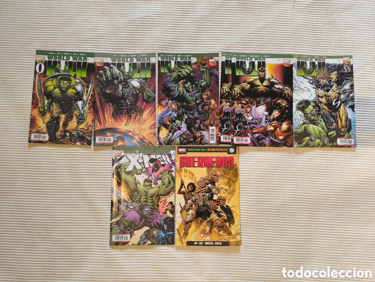C&oacute;mics: World War Hulk: 5 tomos + X-men + Guerreros