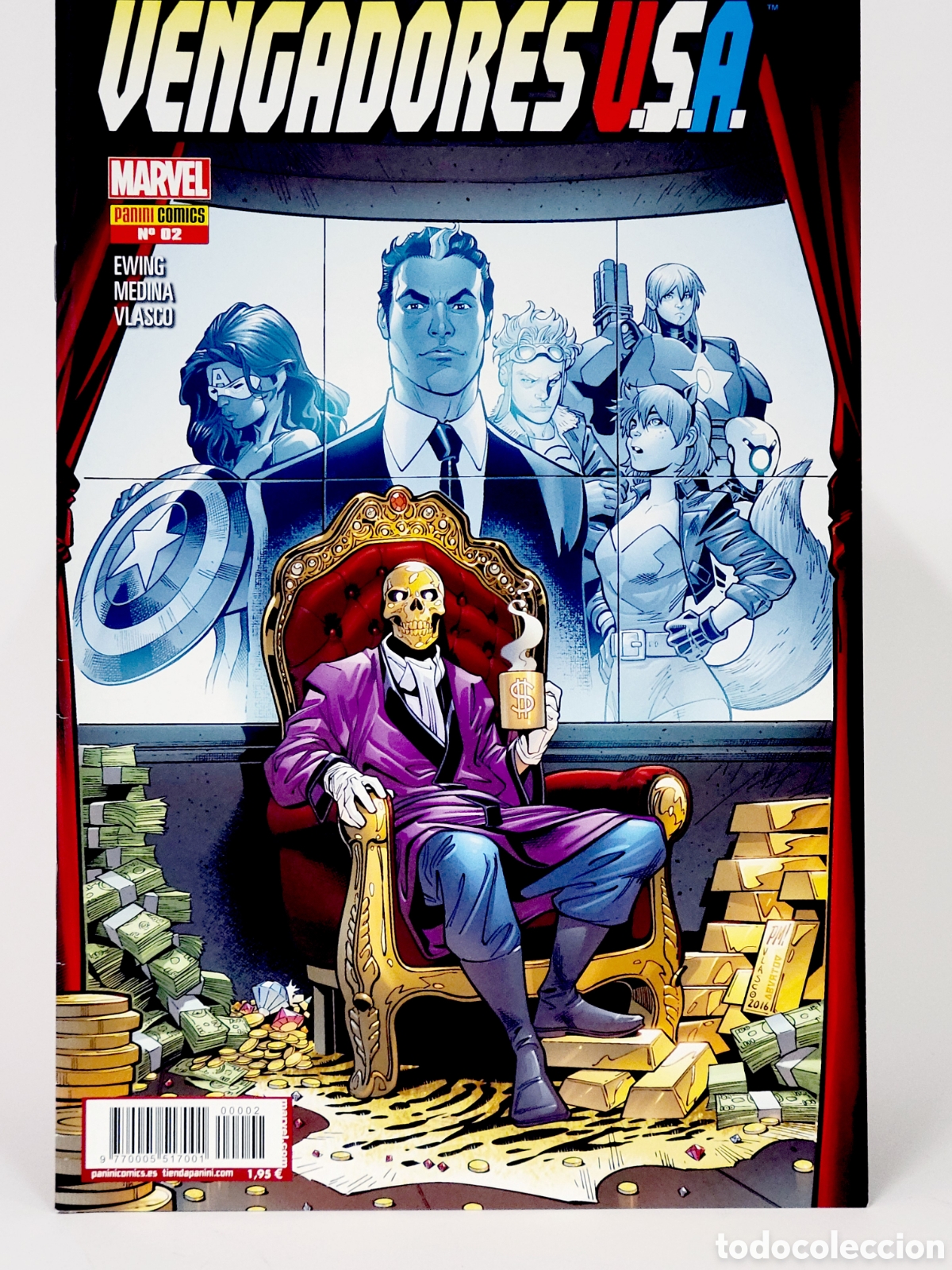 C&oacute;mics: C&Oacute;MIC VENGADORES USA 2 PANINI MARVEL GRAPA DE KIOSCO