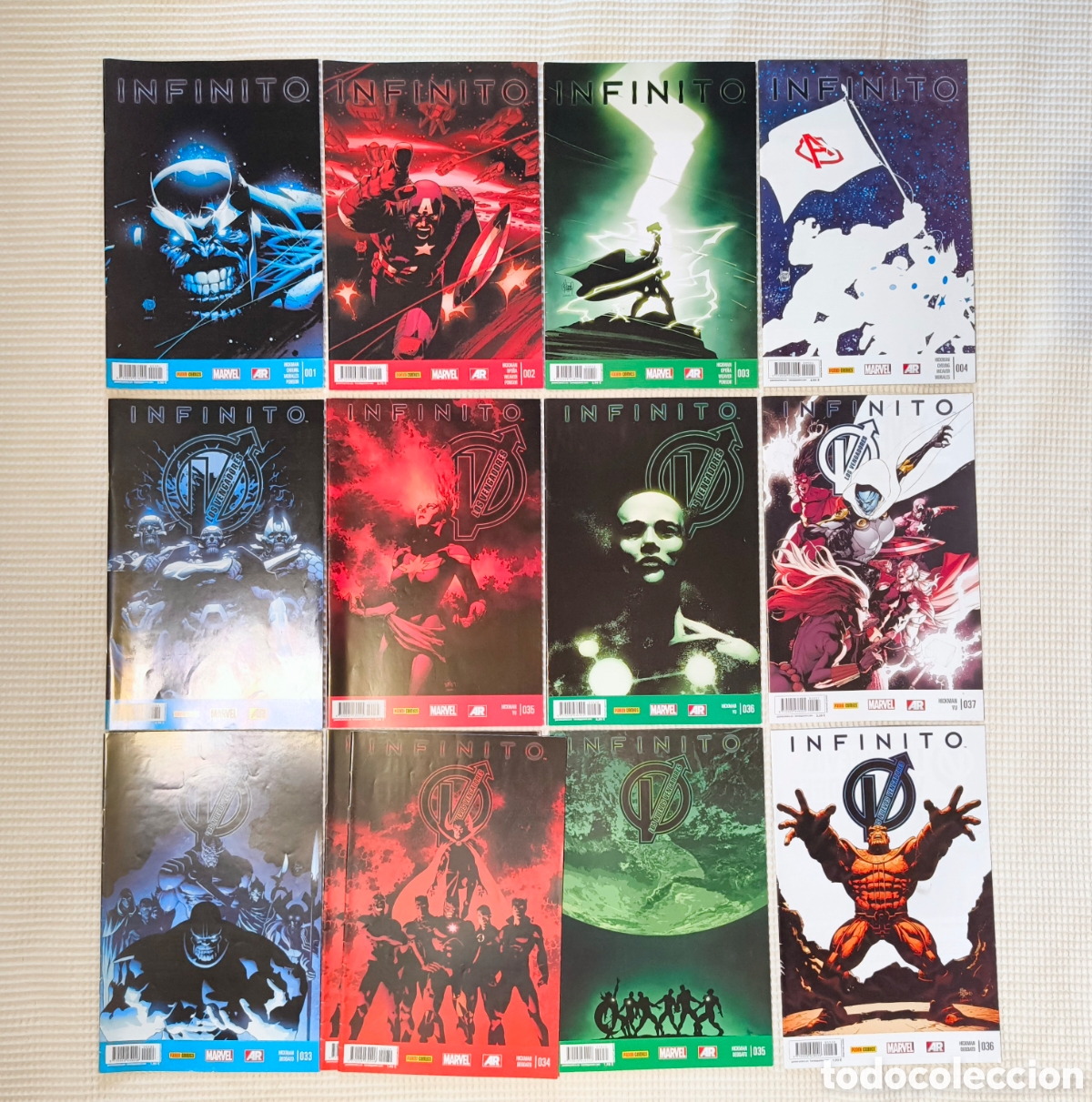 C&oacute;mics: Infinito Hickman (COMPLETA): 4 base + 4 Vengadores + 4 Nuevos Vengadores