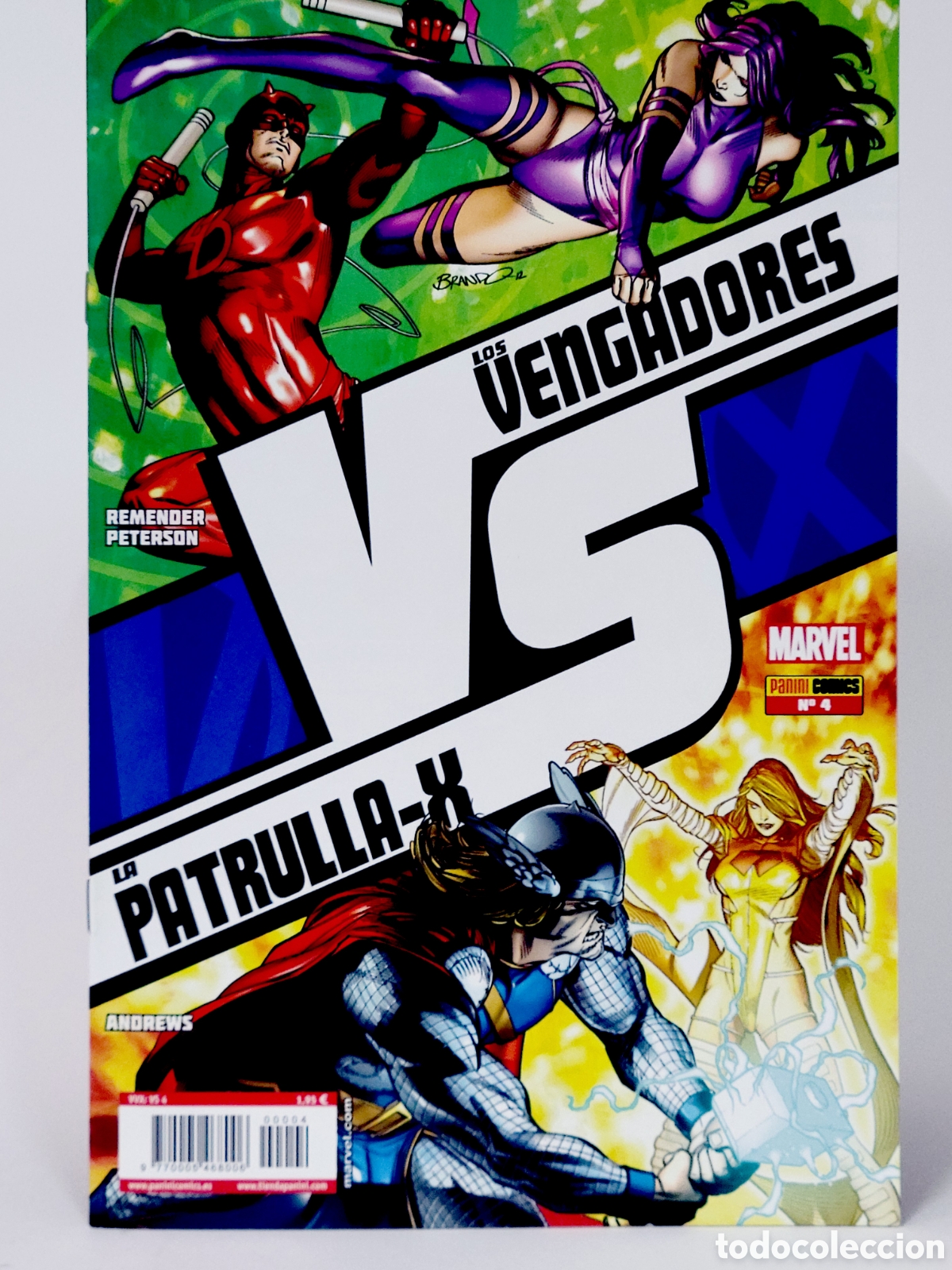 C&oacute;mics: C&Oacute;MIC VVX VS LOS VENGADORES VS LA PATRULLA -X 4 PANINI MARVEL GRAPA DE KIOSCO