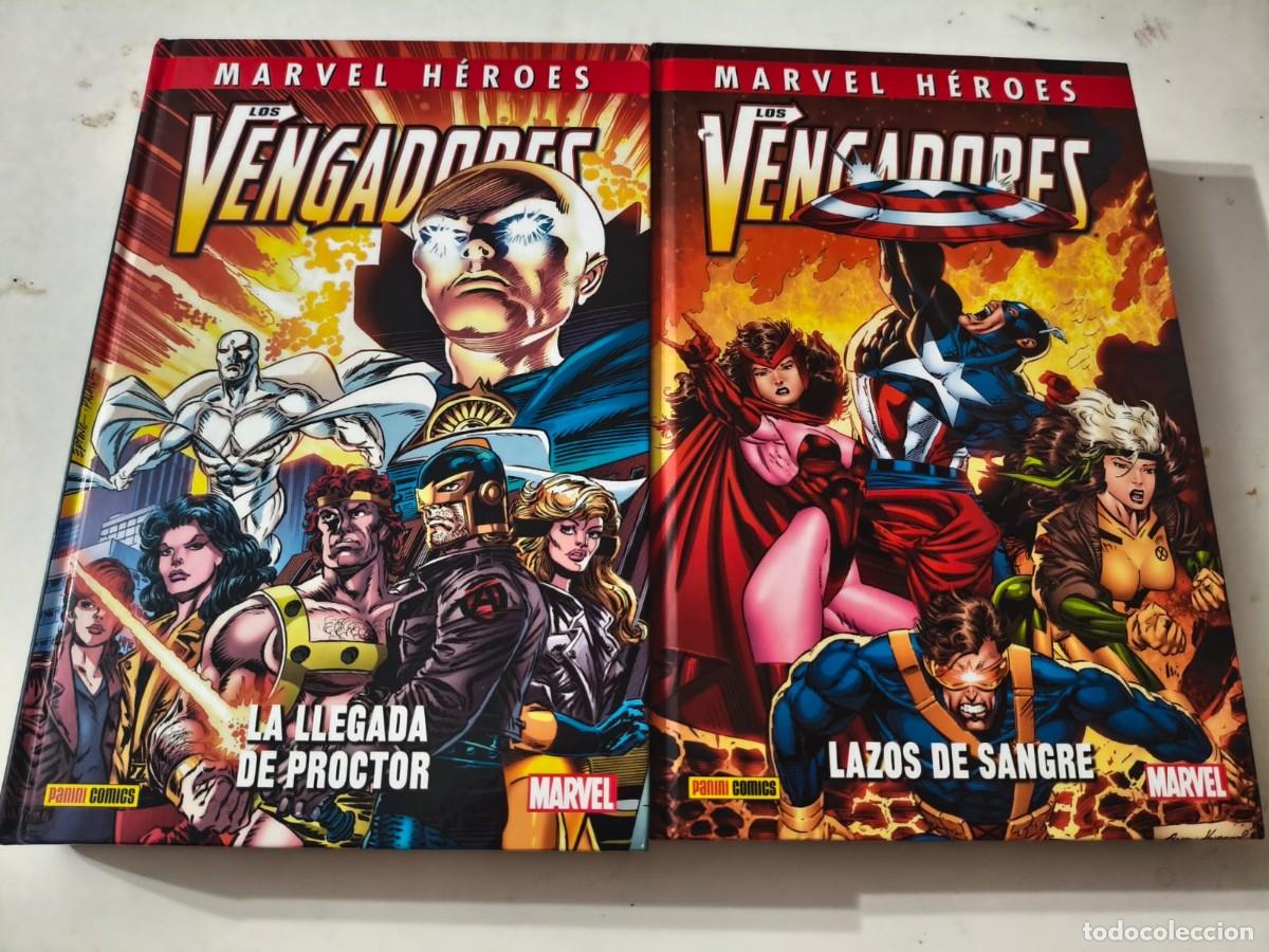 C&oacute;mics: Marvel H&eacute;roes 99 y 101 Los Vengadores La llegada de Proctor + Lazos de Sangre Panini Harras Epting