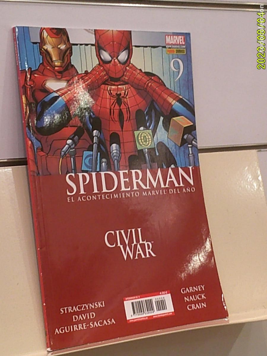 C&oacute;mics: SPIDERMAN VOL. 2 N&ordm; 9 CIVIL WAR MARVEL - PANINI