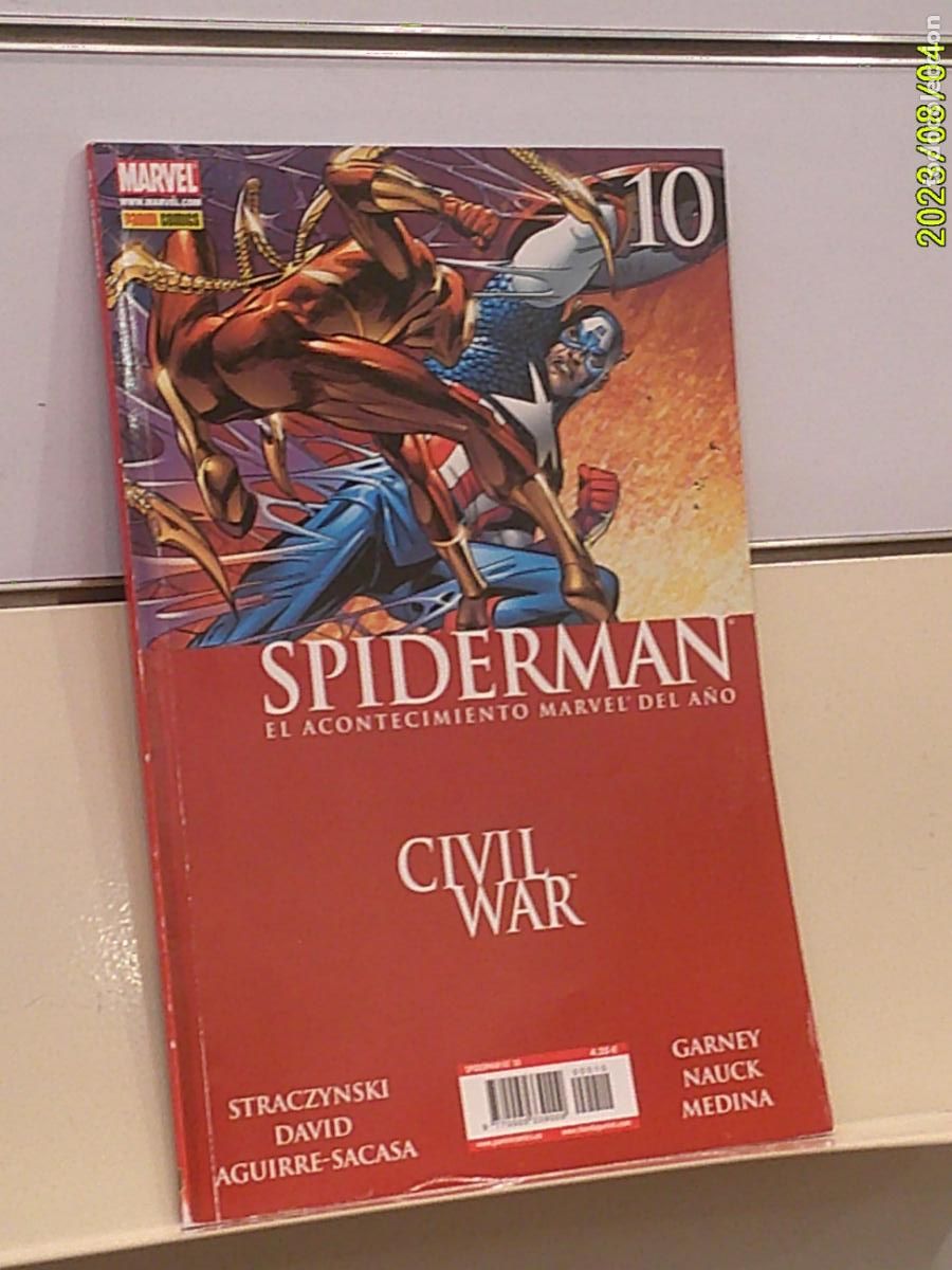 C&oacute;mics: SPIDERMAN VOL. 2 N&ordm; 10 CIVIL WAR MARVEL - PANINI