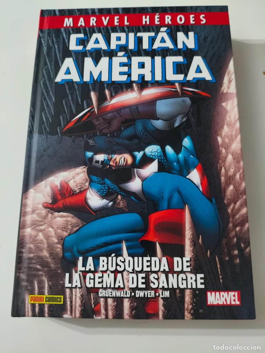 C&oacute;mics: Marvel H&eacute;roes 104 Capit&aacute;n Am&eacute;rica de Mark Gruenwald 3: La b&uacute;squeda de la Gema de Sangre Panini
