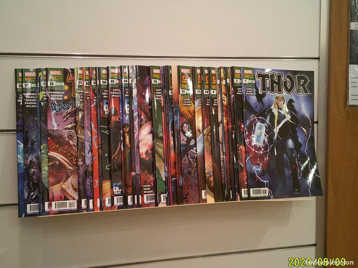 C&oacute;mics: LOTE 37 NUMEROS DE THOR DEL 1-108 AL 36-143 MAS ESPECIAL BANDERA DE GUERRA 1 MARVEL - PANINI OFERTA