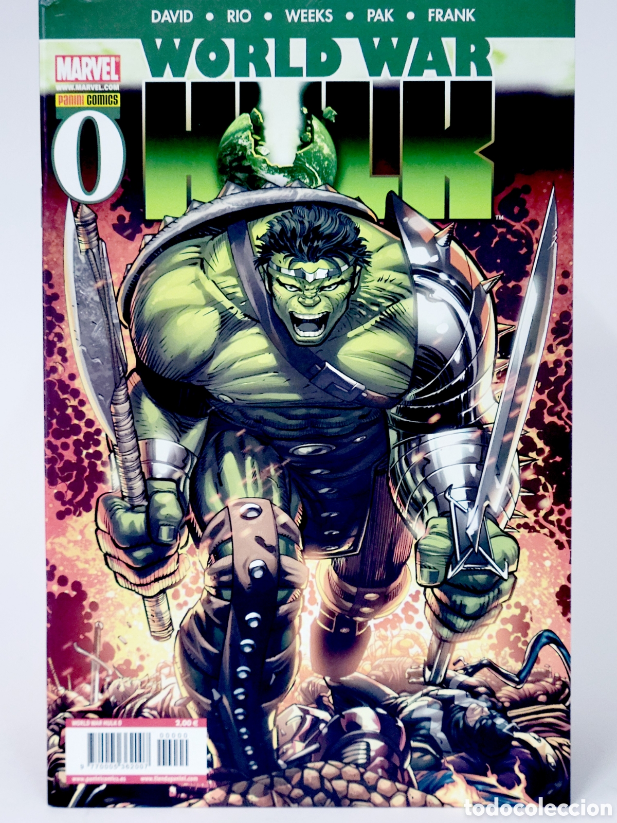 C&oacute;mics: C&Oacute;MIC WORLD WAR HULK 0 PANINI MARVEL GRAPA MUY BUEN ESTADO