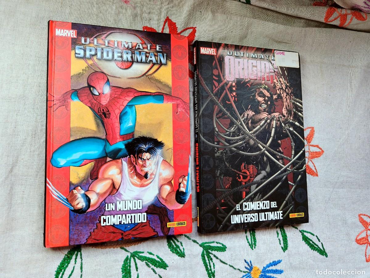 C&oacute;mics: Ultimate Spiderman 6: Un Mundo Compartido y Ultimate Origins: comienzo Universo Ultimate. Pannini