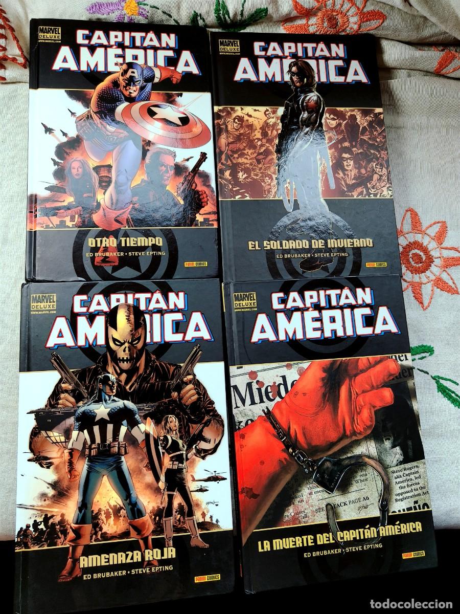C&oacute;mics: Capit&aacute;n Am&eacute;rica 1-3 y 5-9. Marvel Deluxe. Panini. - Foto 6