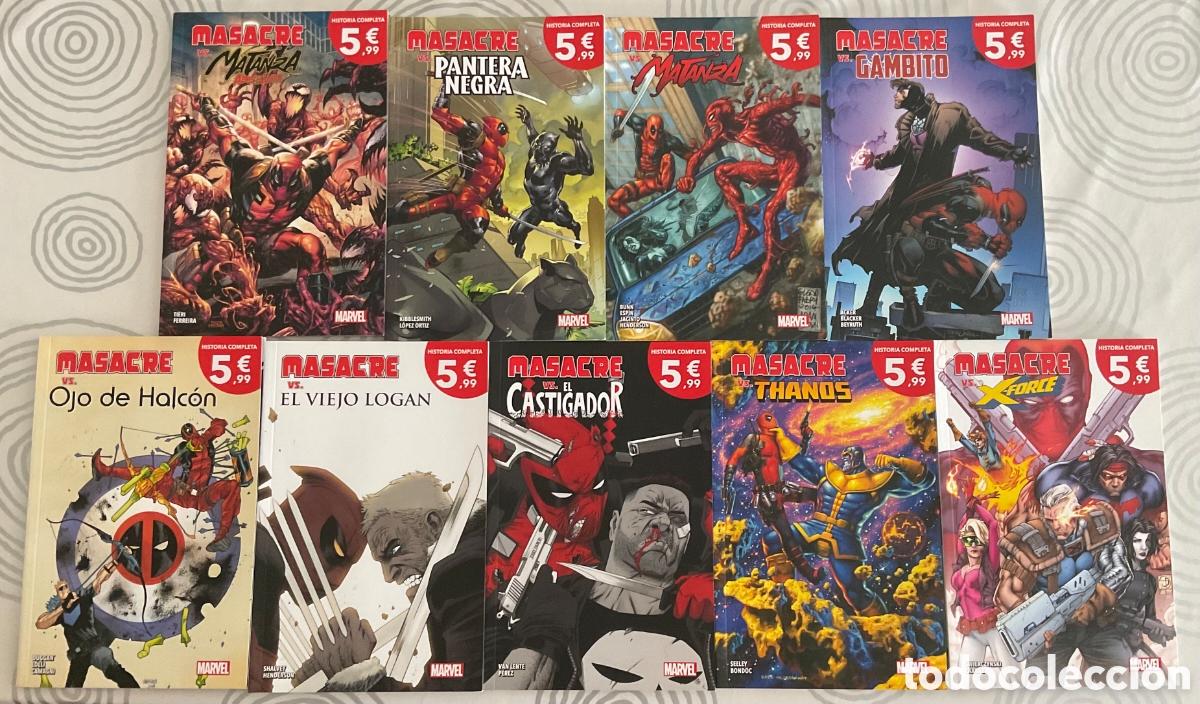 C&oacute;mics: COLECCI&Oacute;N COMPLETA MASACRE VS. &ndash; PANINI MARVEL