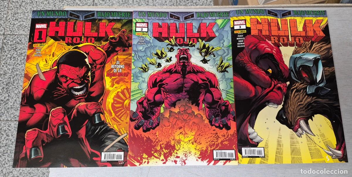 C&oacute;mics: HULK ROJO - COMPLETA 3 NUMEROS ! UN MUNDO BAJO MUERTE / MARVEL - PANINI