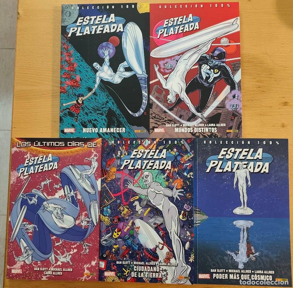 C&oacute;mics: 100 % MARVEL ESTELA PLATEADA 1 A 5 (COMPLETA). DAN SLOTT, MICHAEL ALLRED. PANINI