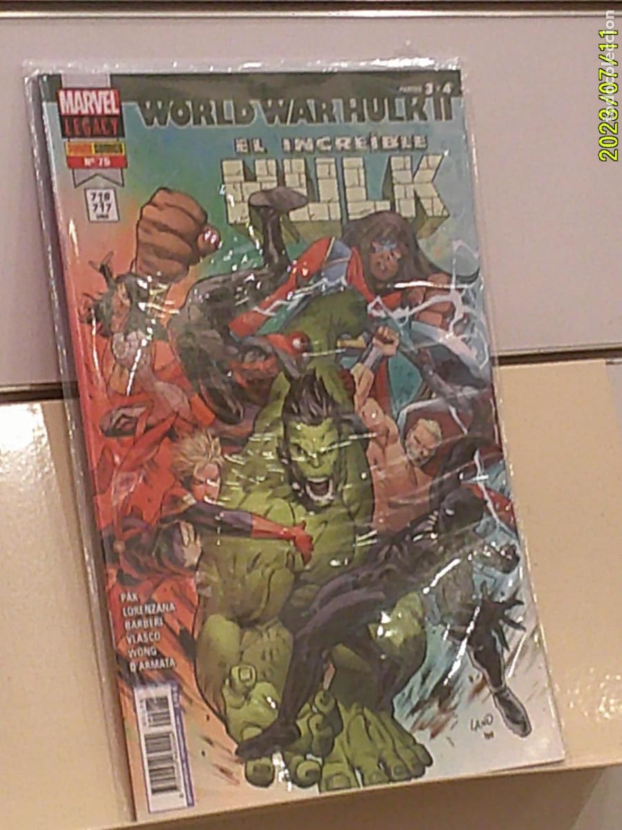 C&oacute;mics: EL INCREIBLE HULK N&ordm; 75 WORLD WAR HULK II PARTES 3 Y 4 MARVEL - PANINI