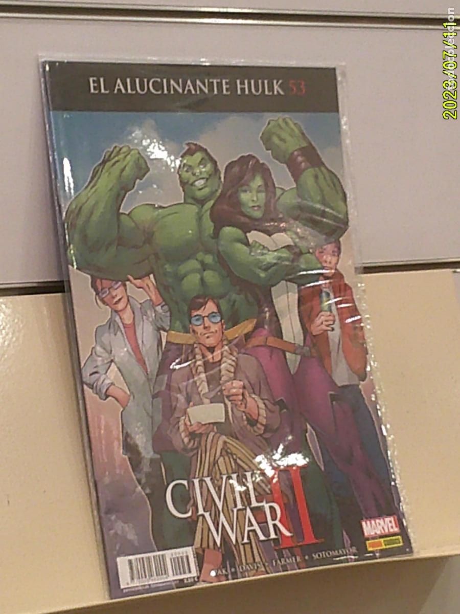 C&oacute;mics: EL ALUCINANTE HULK N&ordm; 53 CIVIL WAR II MARVEL - PANINI
