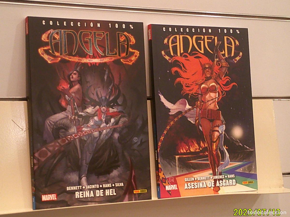 C&oacute;mics: COLECCION 100% MARVEL ANGELA COMPLETA 2 TOMOS 1.ASESINA DE ASGARD Y 2.REINA DE HEL - PANINI