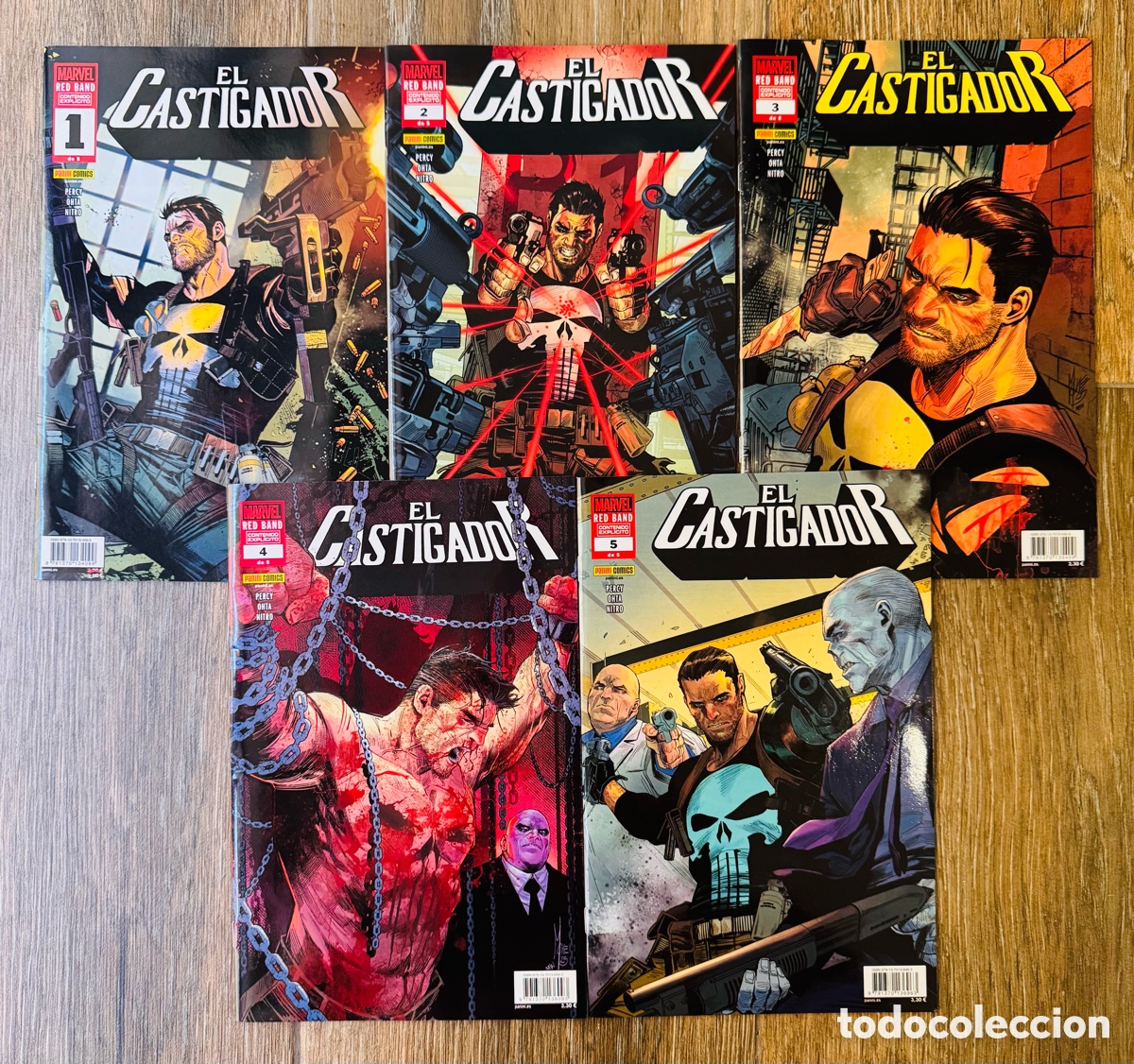 C&oacute;mics: El castigador: Red Band (Colecci&oacute;n Completa) 5 Grapas - Percy, Ohta, Nitro - Panini / Marvel