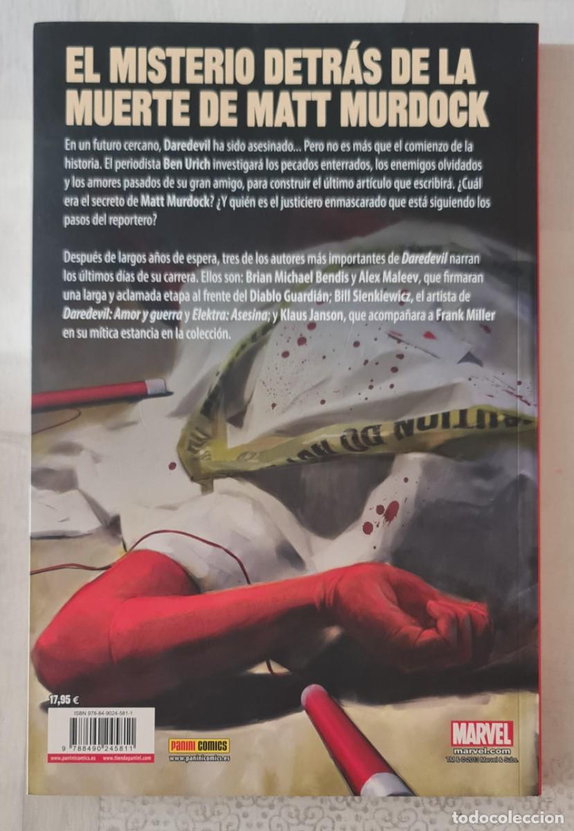 C&oacute;mics: 100% MARVEL. DAREDEVIL. EL FIN DE LOS DIAS. Panini Comics 2013 - Foto 2