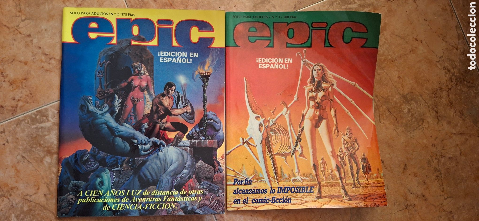 C&oacute;mics: Lote Revista EPIC n&ordm; 2 y 3 - 1982 Distrinovel - Edicion Espanol Adultos