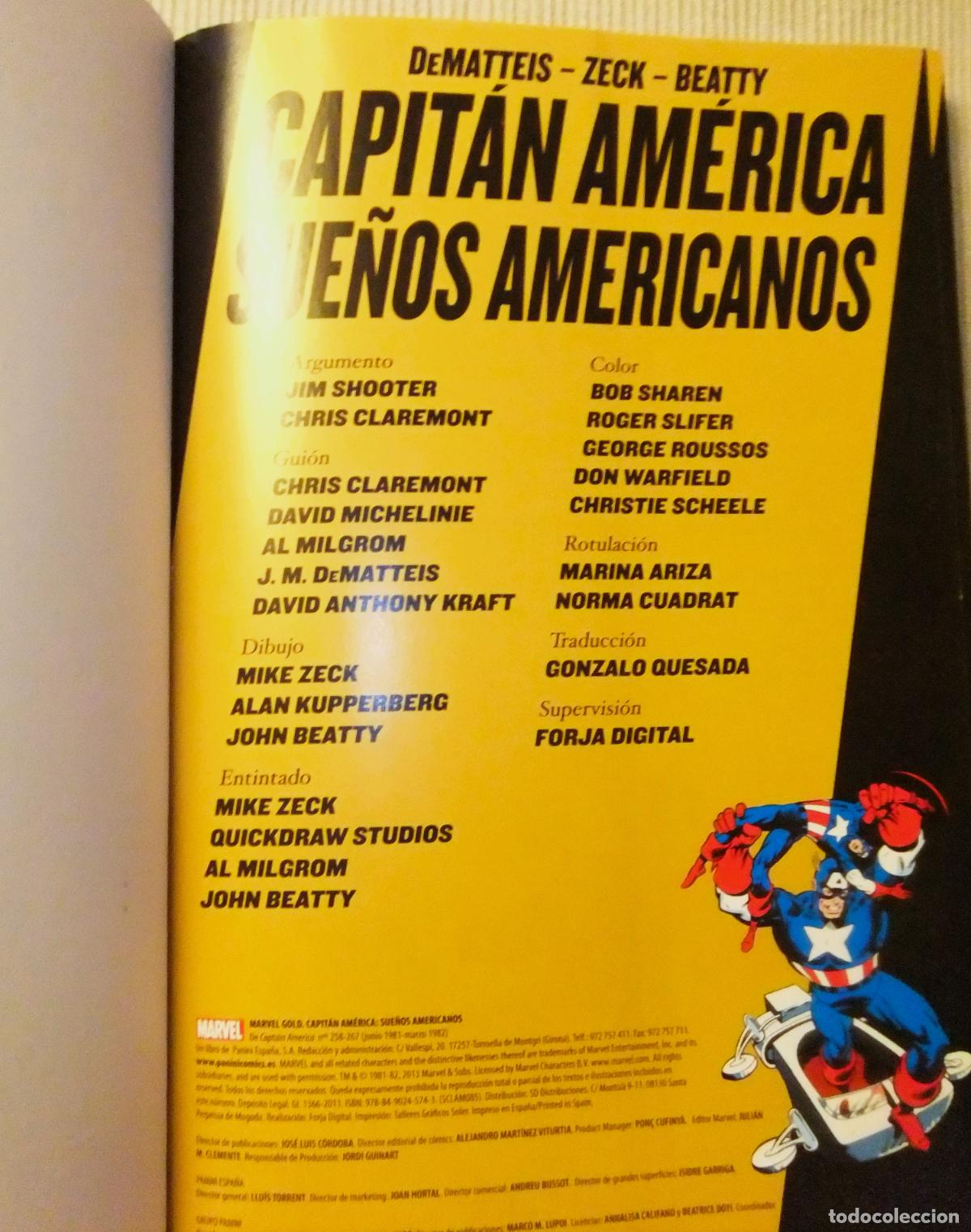 C&oacute;mics: Capitan America : Sue&ntilde;os Americanos Marvel gold 2013 - Foto 3