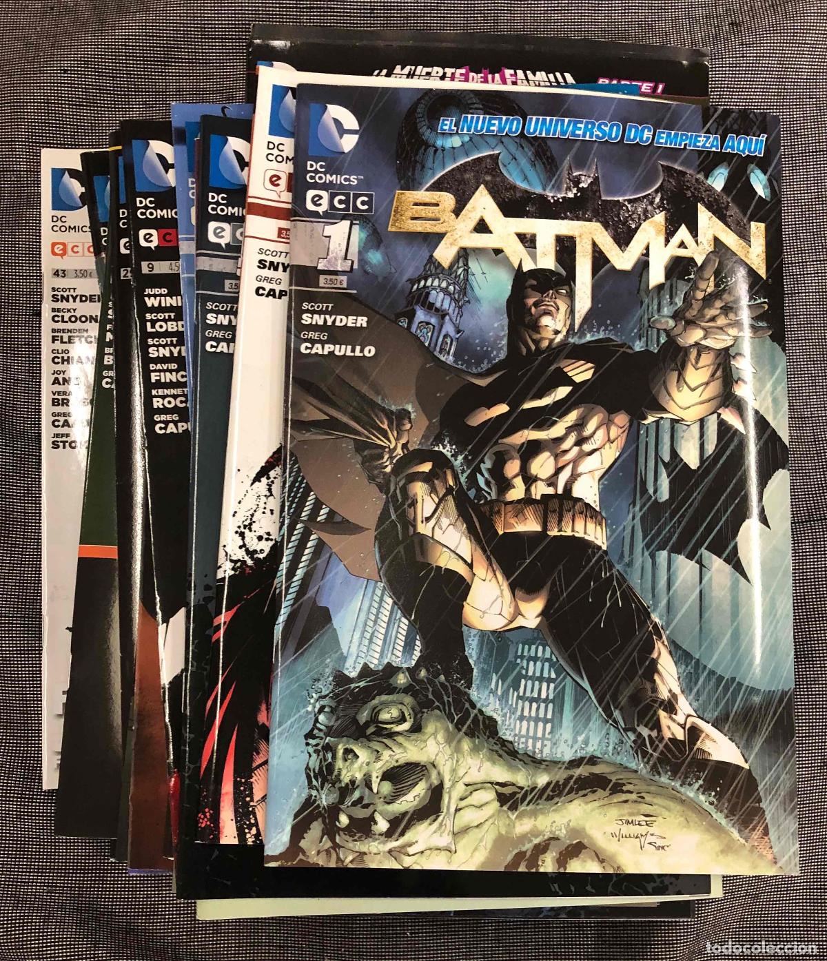 C&oacute;mics: BATMAN N&ordm; 1, 4 A 14, 16 AL 22, 24, 27, 29 AL 43. SCOTT SNYDER, GREG CAPULLO. ECC 2012. CASI COMPLETA