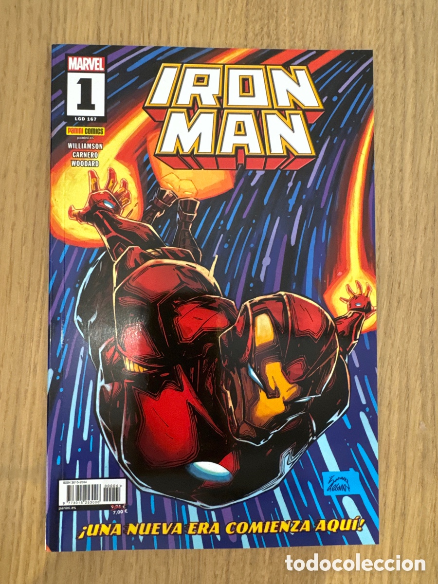 C&oacute;mics: Iron man 1 / 167 (V3) Grapa - Williamson, Carnero, Woodard - Panini / Marvel