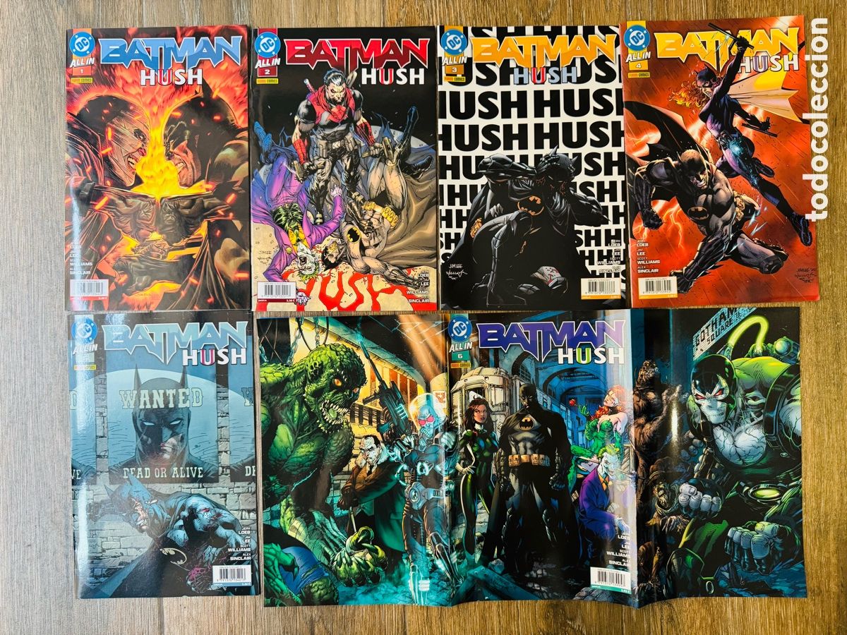 C&oacute;mics: All In Batman Hush II con portadas alternativas. Colecci&oacute;n Completa 6 Grapas. Loeb y Lee. Panini DC