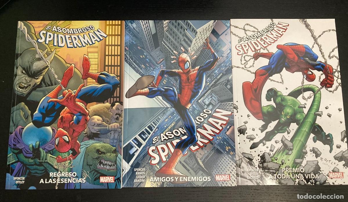 C&oacute;mics: EL ASOMBROSO SPIDERMAN 1 2 3 LOTE 3 TOMOS MARVEL PREMIERE PANINI NICK SPENCER RYAN OTTLEY