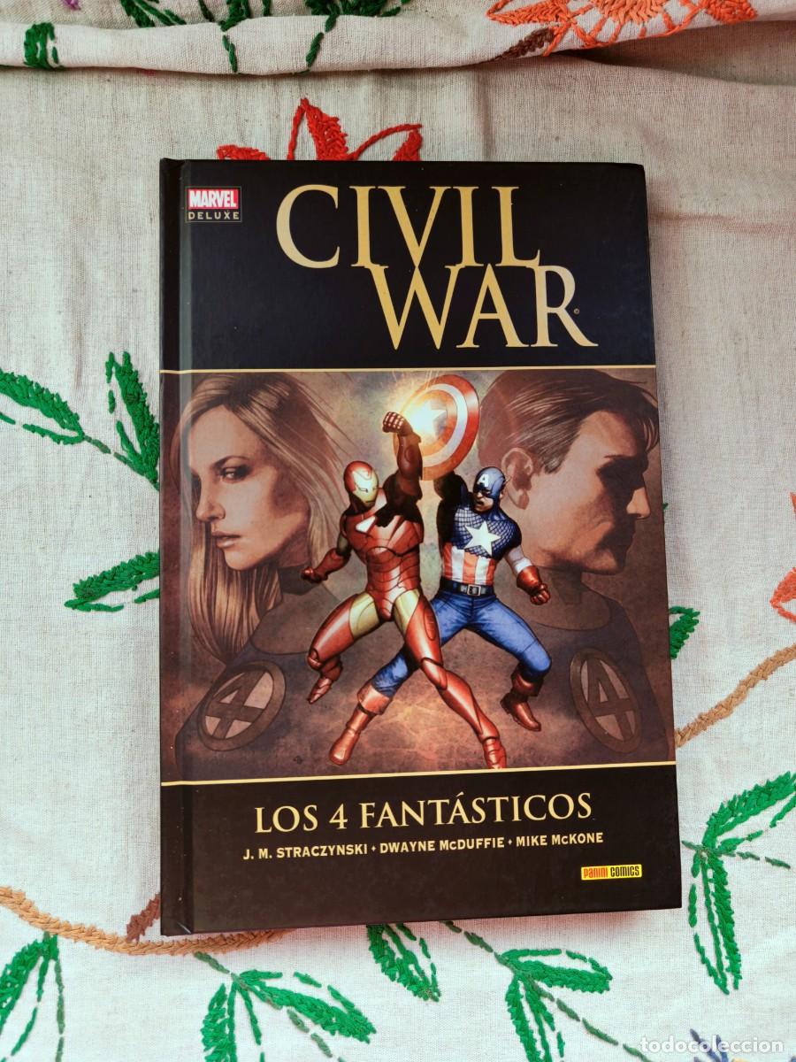 Comics: Los Cuatro Fant&aacute;sticos Civil War. Marvel Deluxe. Brubaker. Panini. Est&aacute; como nuevo.