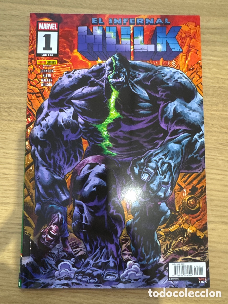Comics: El Infernal Hulk 1 / 160 (Grapa con Lomo, Tomito) Johnson, Klein, Walker, Wilson - Panini / Marvel