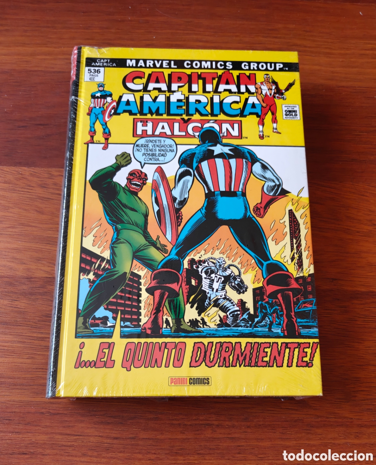 Fumetti: Precintado. Omnigold Marvel Gold Capit&aacute;n Am&eacute;rica y El Halc&oacute;n. El quinto durmiente! Tomo 3.