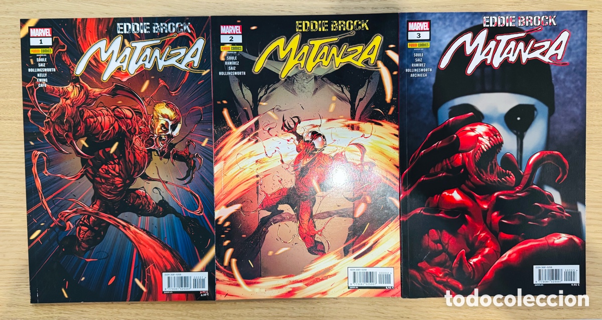 C&oacute;mics: Eddie Brock: Matanza 1 2 3. Colecci&oacute;n Completa (Grapa con lomo, tomitos) Panini / Marvel