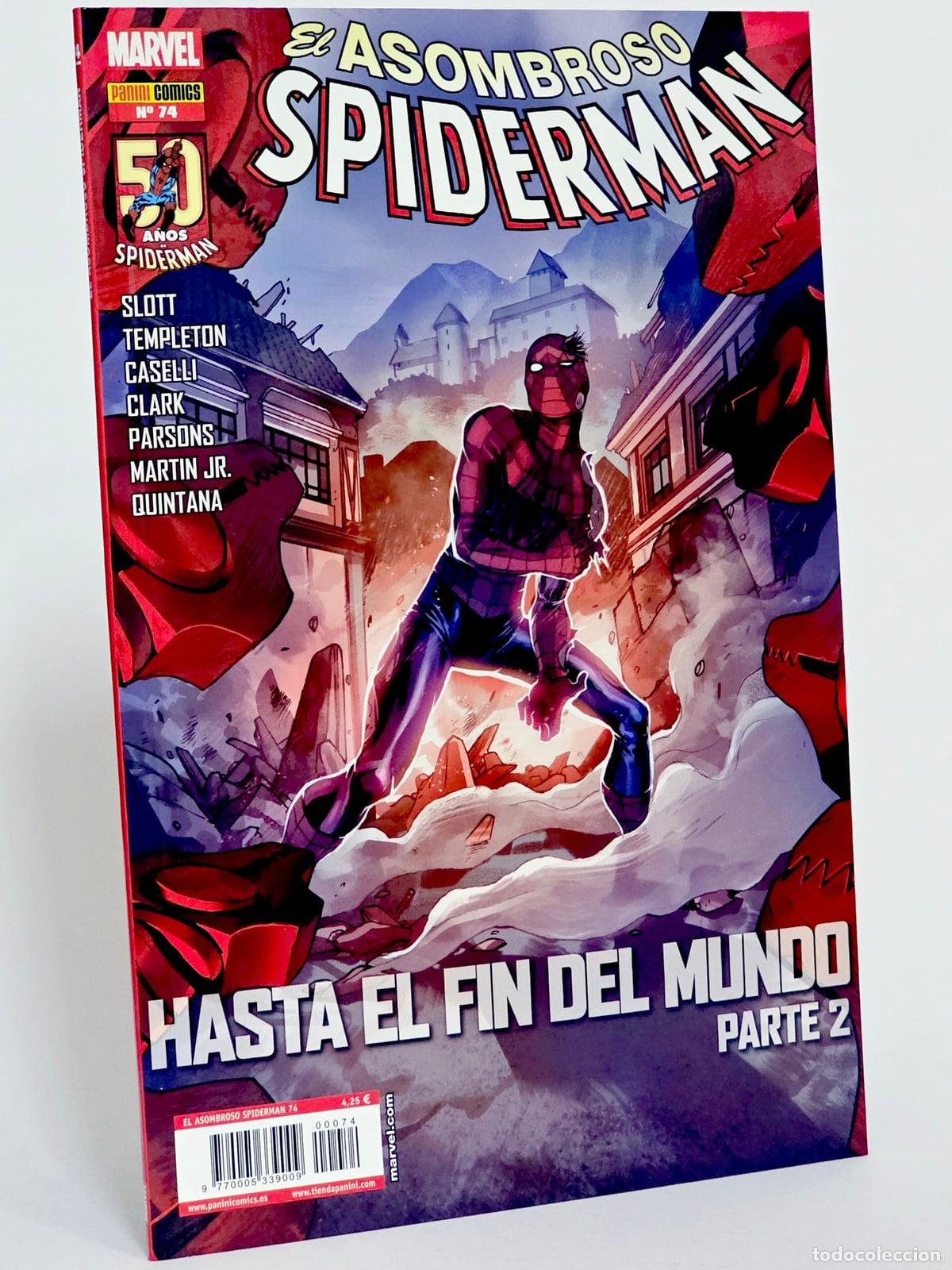 C&oacute;mics: C&Oacute;MIC ASOMBROSO SPIDERMAN 74 EL FIN DEL MUNDO VOL.7 PANINI MARVEL SPIDER-MAN VOLUMEN DE KIOSCO