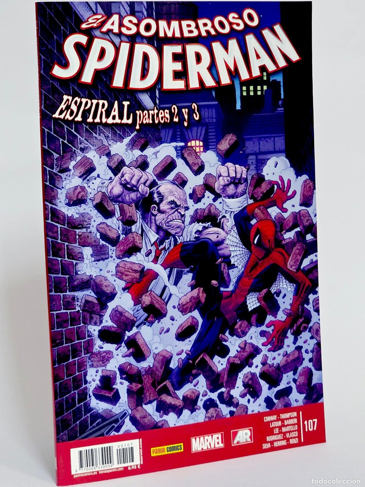 C&oacute;mics: C&Oacute;MIC ASOMBROSO SPIDERMAN 107 ESPIRAL PARTES 2 Y 3 VOL.7 PANINI MARVEL VOLUMEN SPIDER-MAN DE KIOSCO